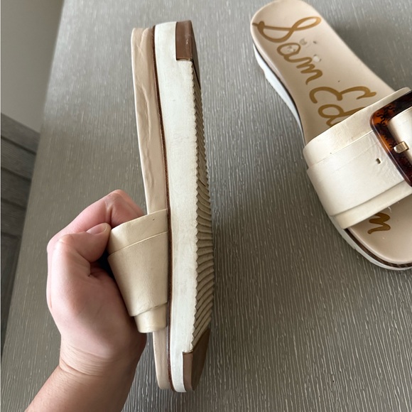 Sam Edelman Ariane Slide Sandals- cream - Picture 7 of 9